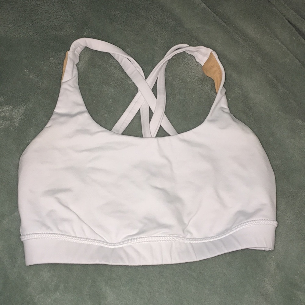 Lululemon white energy sports bra